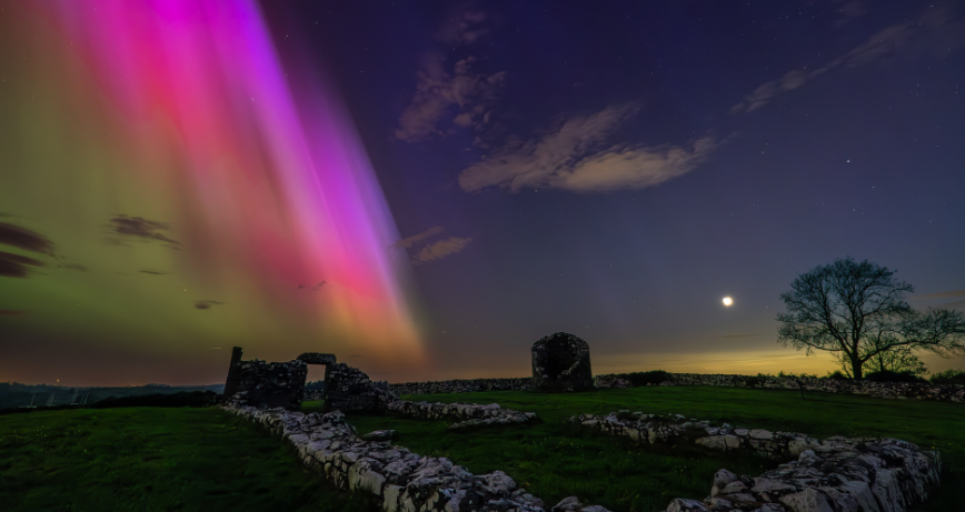 The Northern Lights Over Nendrum by John Clarke